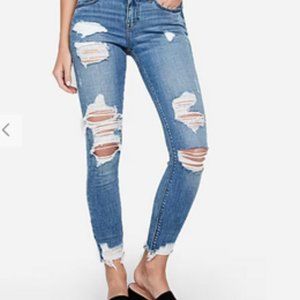 Express Stretch + Denim Ankle Leggings